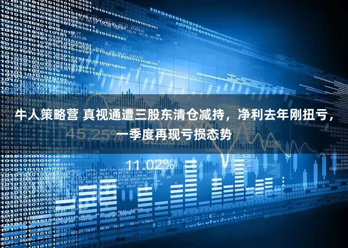 牛人策略营 真视通遭三股东清仓减持，净利去年刚扭亏，一季度再现亏损态势