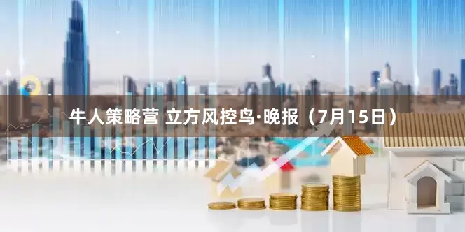 牛人策略营 立方风控鸟·晚报（7月15日）
